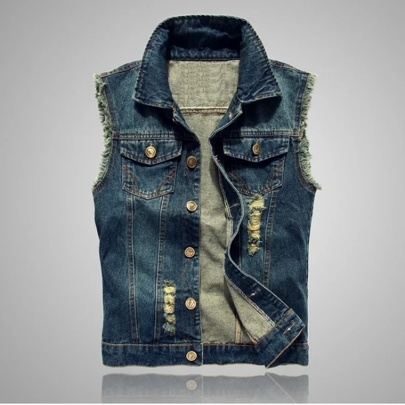 Tom Pierson Distressed Denim Vest - Image 2