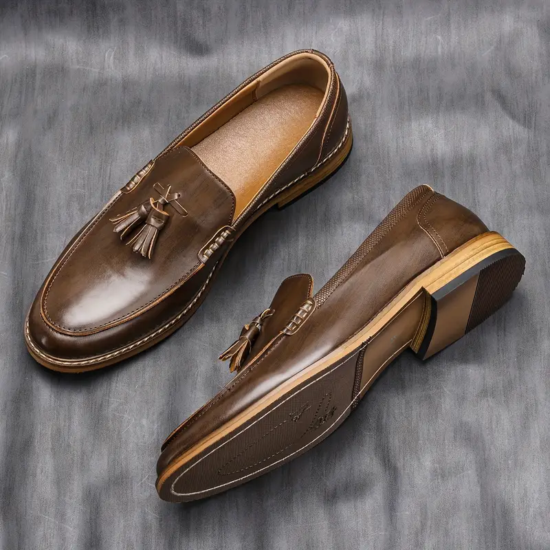 Valentino Genuine Leather Tassel Loafers - Image 3