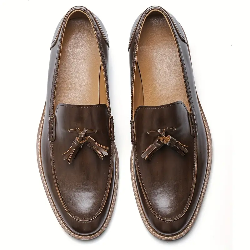Valentino Genuine Leather Tassel Loafers - Image 4