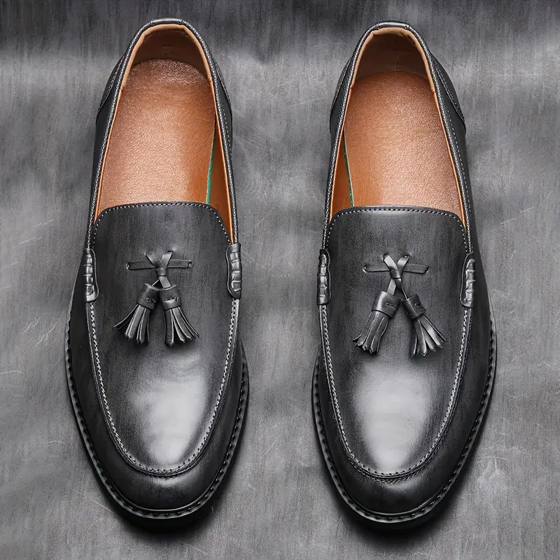 Valentino Genuine Leather Tassel Loafers - Image 9