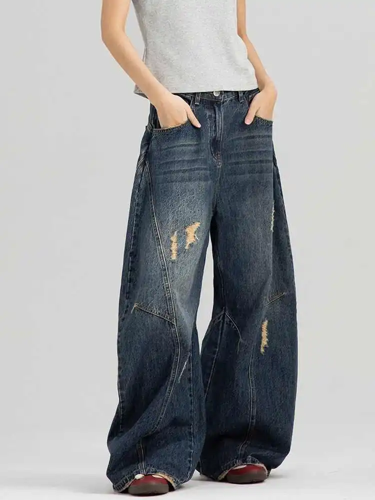 Clara Woods Wide Leg Denim Trousers - Image 3