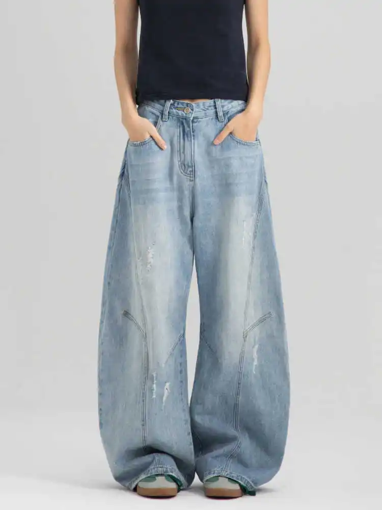 Clara Woods Wide Leg Denim Trousers - Image 4