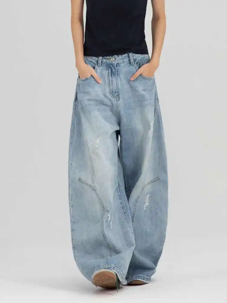 Clara Woods Wide Leg Denim Trousers - Image 5