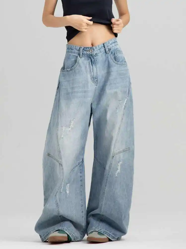 Clara Woods Wide Leg Denim Trousers - Image 6